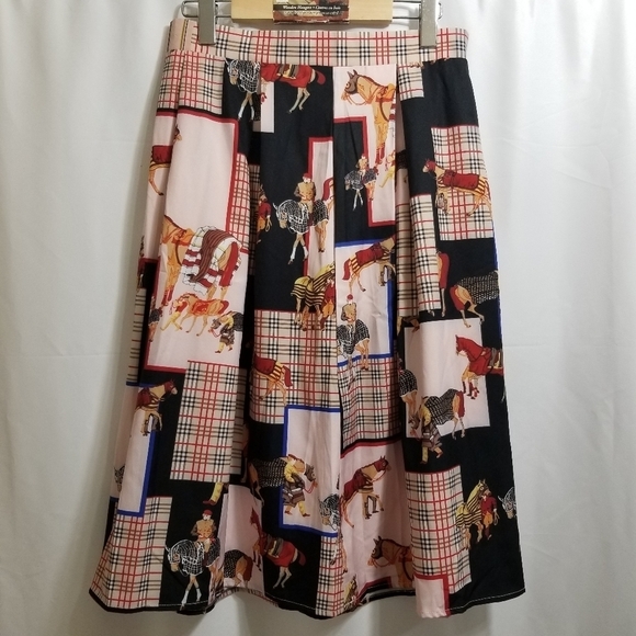 Equestrian Print Midi Skirt - Picture 8 of 9